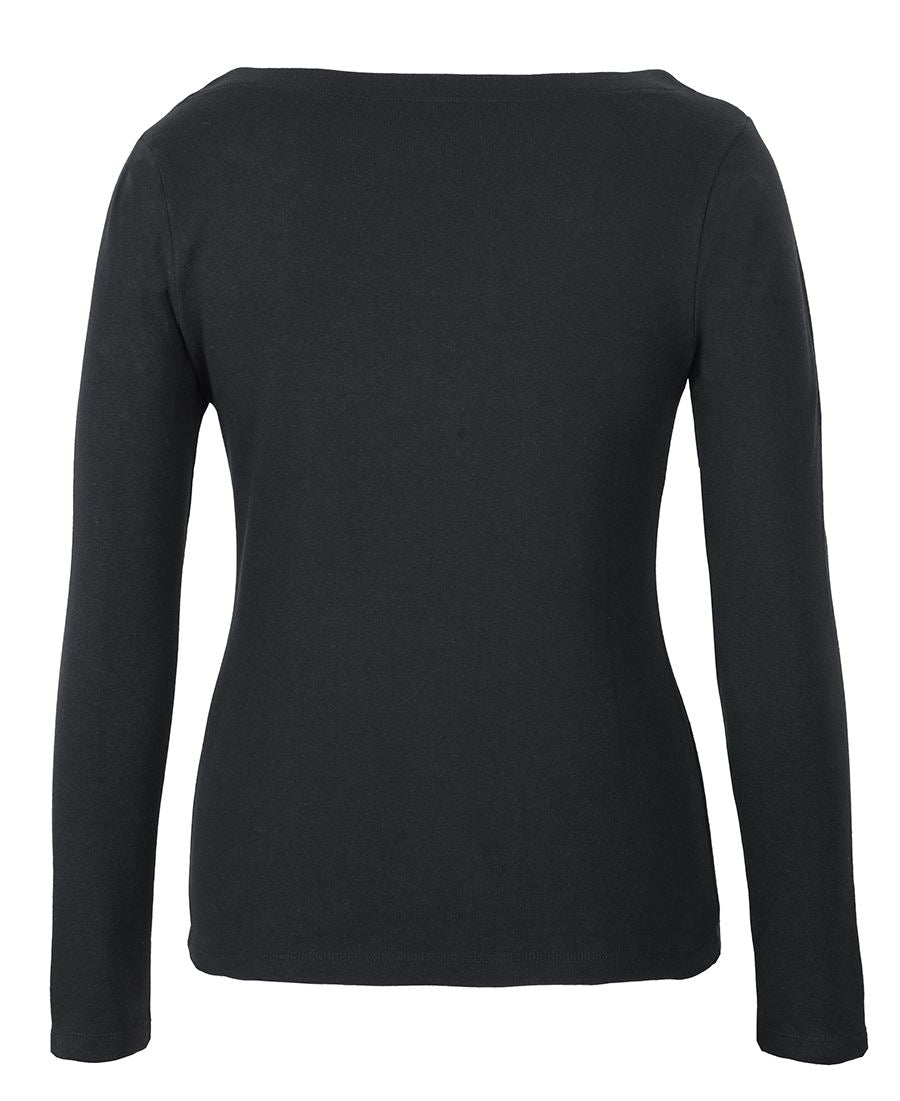 Womens Long Sleeve Boat Neck Tee