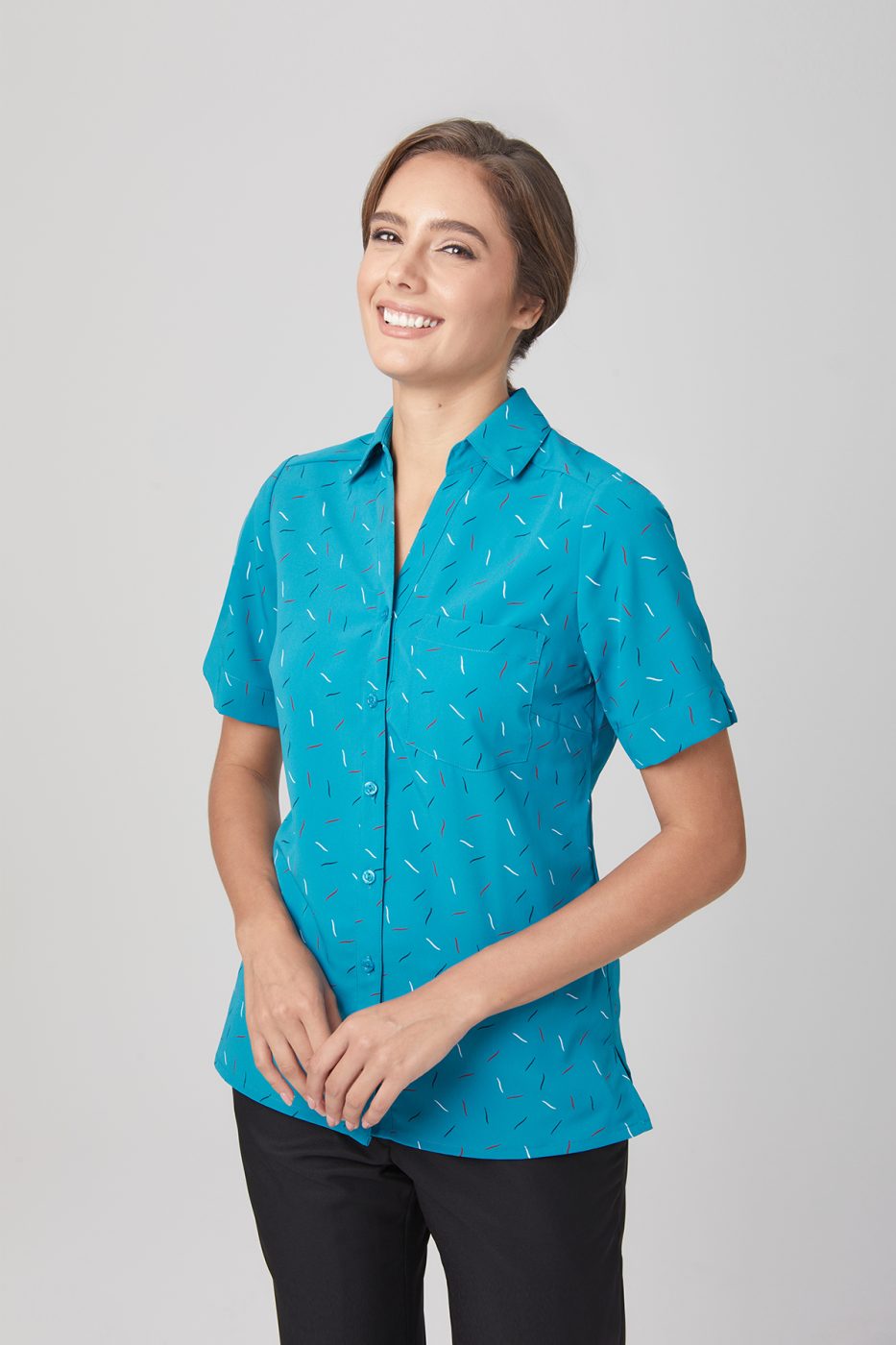 Womens Drift Print Short Sleeve Shirt