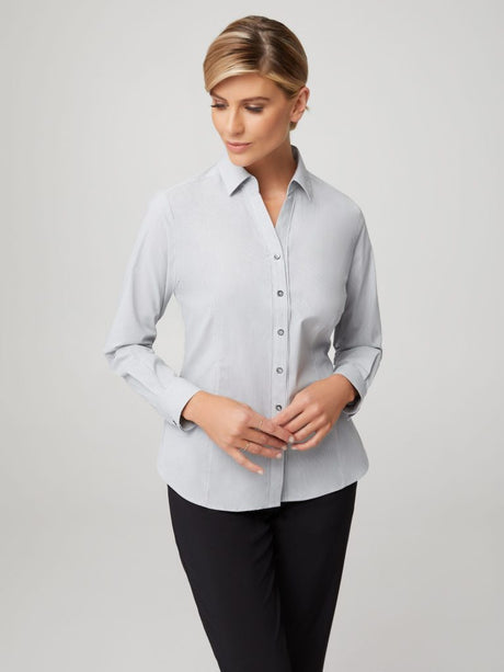 Womens City Stretch Pinfeather Long Sleeve Shirt