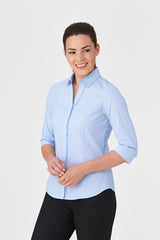 Womens City Stretch Pinfeather 3/4 Sleeve Shirt