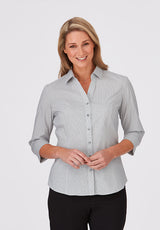 Womens City Stretch Pinfeather 3/4 Sleeve Shirt