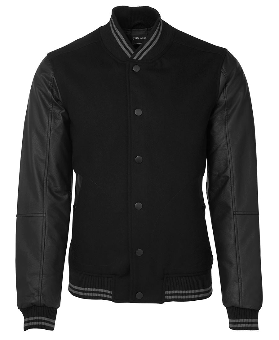 JBs Faux Leather Baseball Jacket