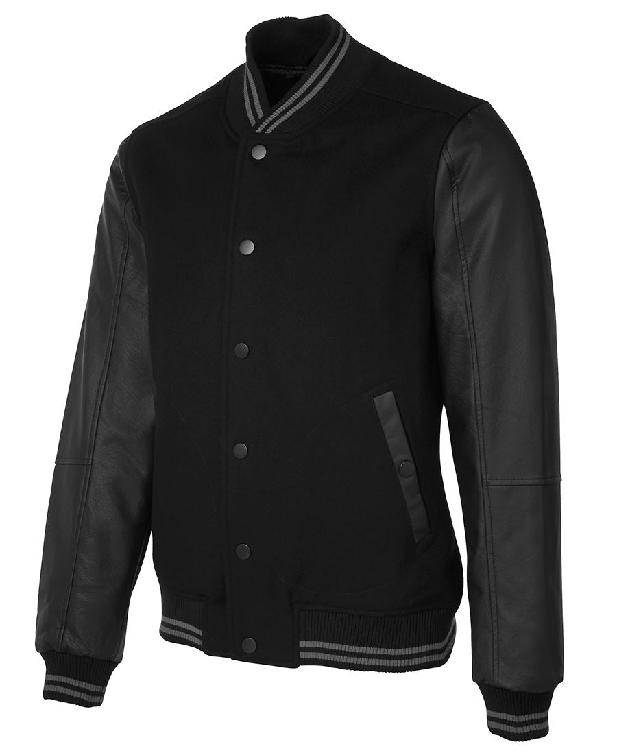 JBs Faux Leather Baseball Jacket