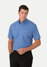 Micro Check Mens Short Sleeve Shirt