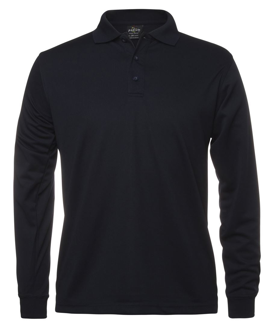 Podium Mens Long Sleeve Poly Polo