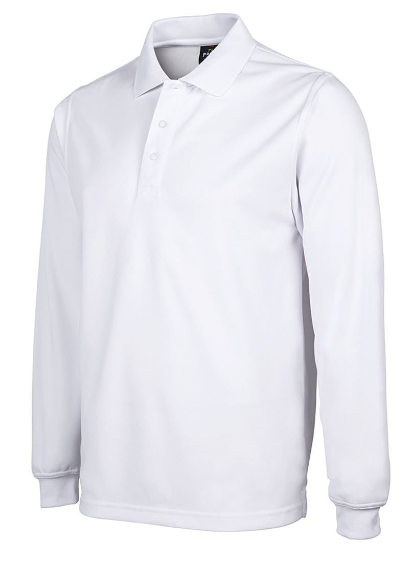 Podium Mens Long Sleeve Poly Polo