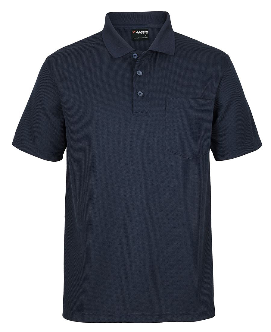 Podium Mens Waffle Pocket Polo