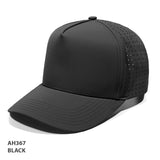 Kensington Curved Peak Vented Cap Black OSFM