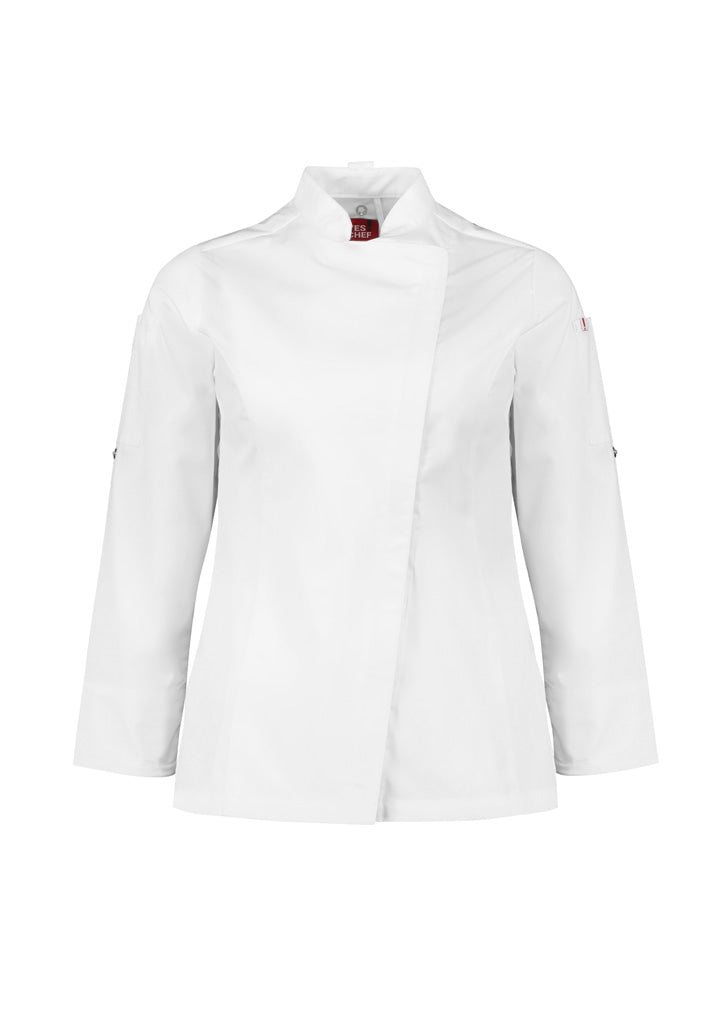 Alfresco Womens Zip Long Sleeve Chef Jacket