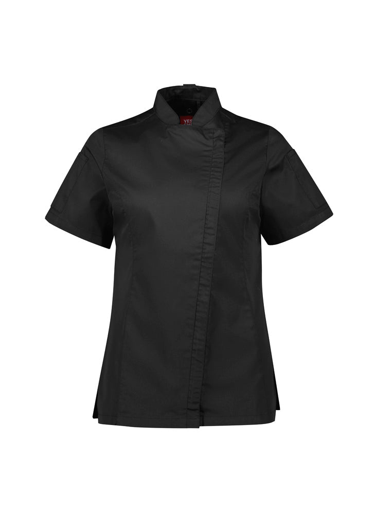 Alfresco Womens Zip Short Sleeve Chef Jacket