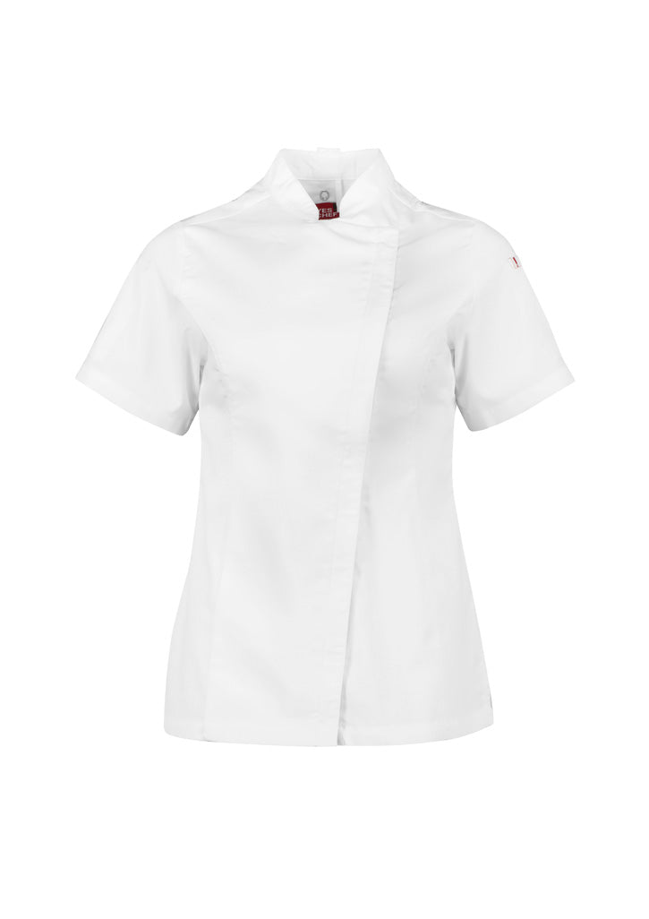 Alfresco Womens Zip Short Sleeve Chef Jacket