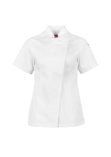 Alfresco Womens Zip Short Sleeve Chef Jacket