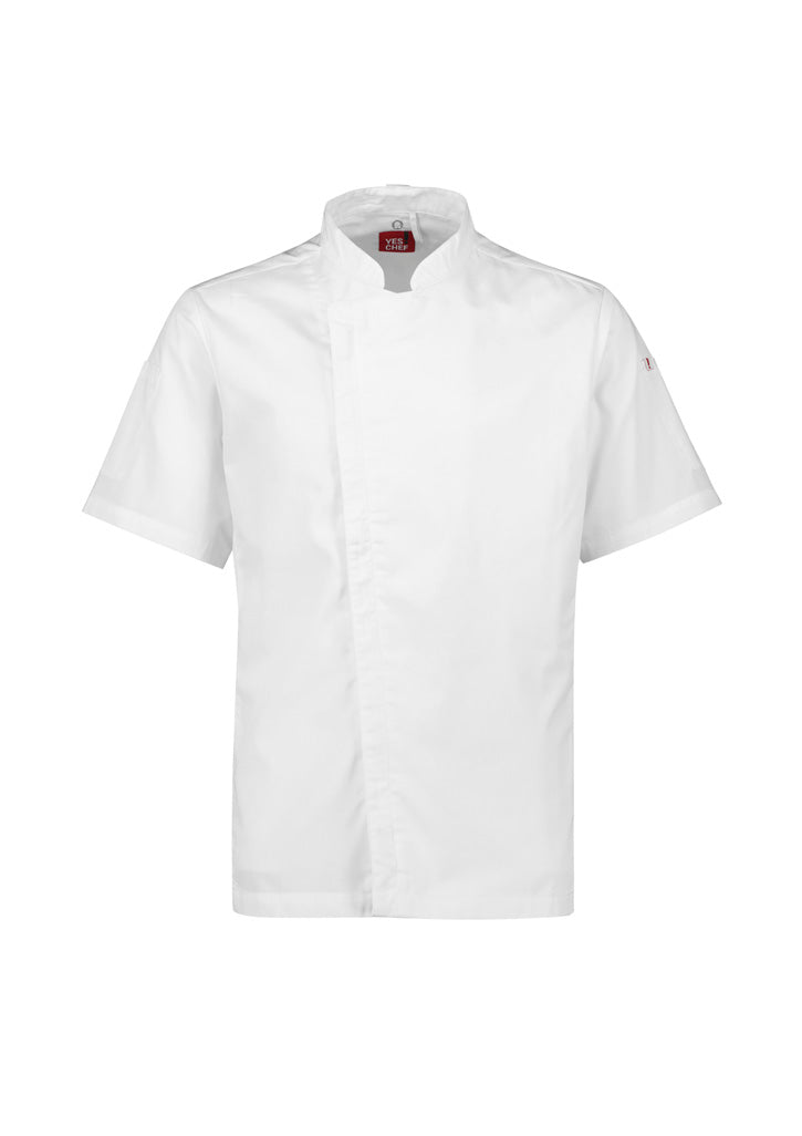 Alfresco Mens Zip Short Sleeve Chef Jacket