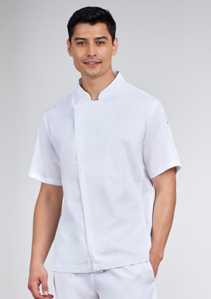 Alfresco Mens Zip Short Sleeve Chef Jacket