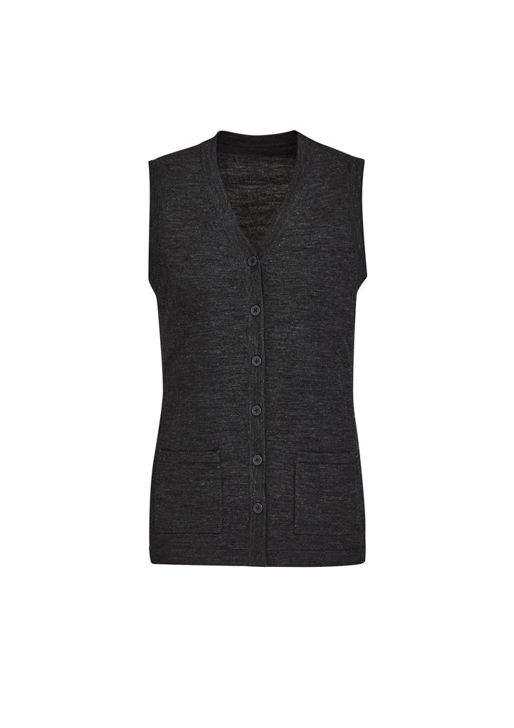 Button Front Womens Knit Vest