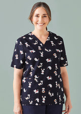 Best Friends Womens Scrub Top