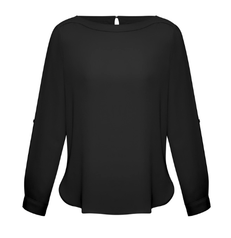 Madison Womens Boatneck Blouse