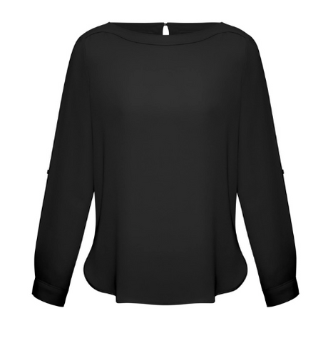 Madison Womens Boatneck Blouse