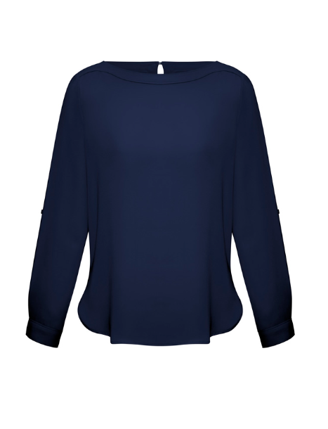 Madison Womens Boatneck Blouse