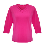 Lana Womens 3/4 Sleeve Top