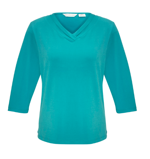 Lana Womens 3/4 Sleeve Top