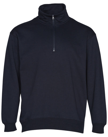 Falcon Mens 1/4 Zip Fleecy Sweat Top