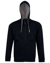 Passion Pursuit Mens Full Zip Contrast Hoodie