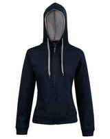 Passion Pursuit Womens Full Zip Contrast Hoodie