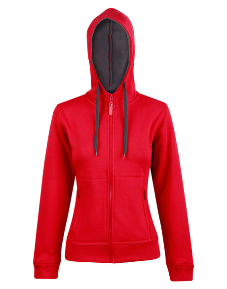 Passion Pursuit Womens Full Zip Contrast Hoodie