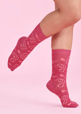 Happy Feet Unisex Comfort Socks Pink