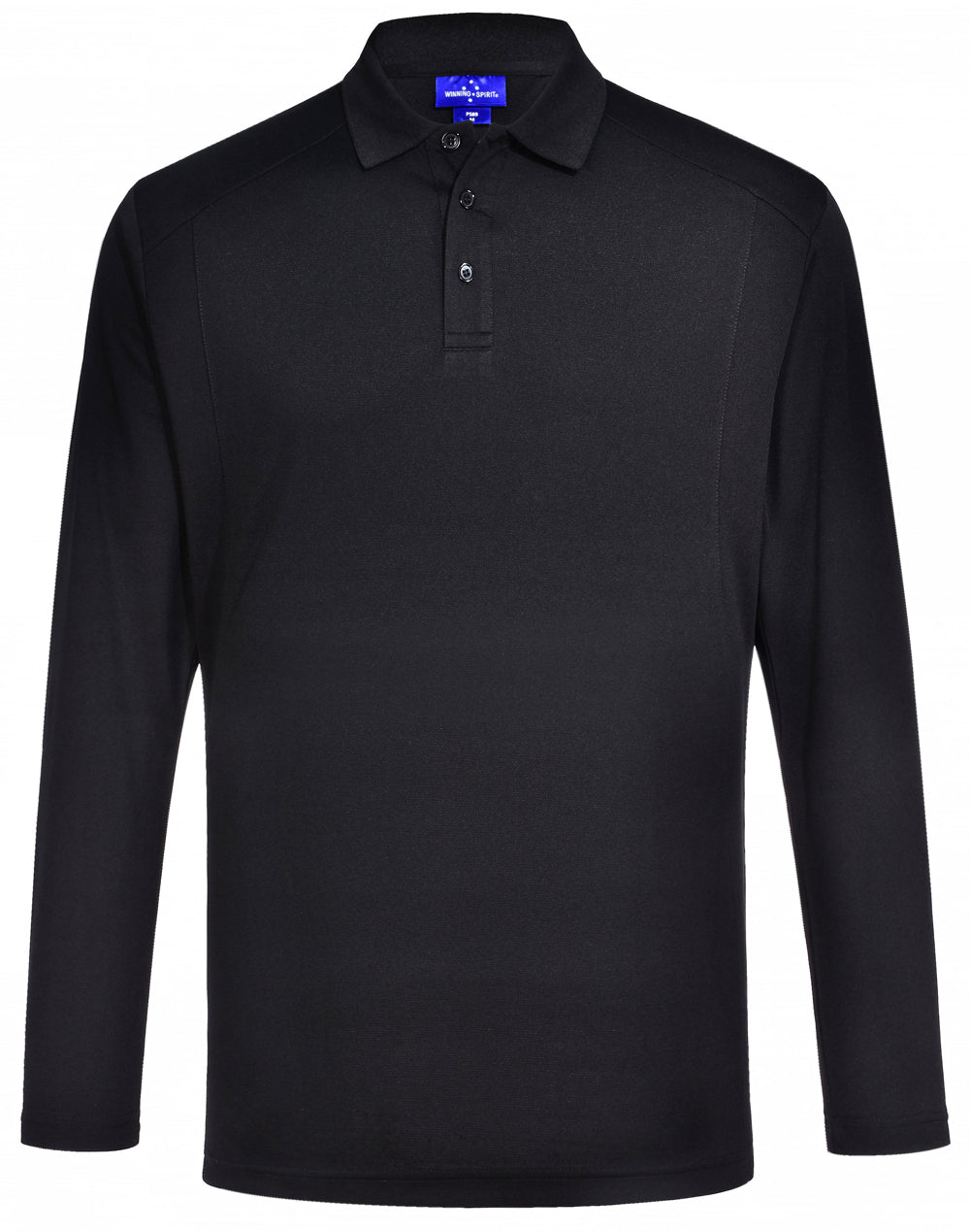 Bamboo Charcoal Mens Long Sleeve Polo