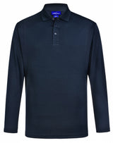 Bamboo Charcoal Mens Long Sleeve Polo