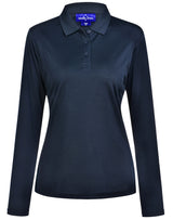 Bamboo Charcoal Womens Long Sleeve Polo