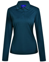 Bamboo Charcoal Womens Long Sleeve Polo