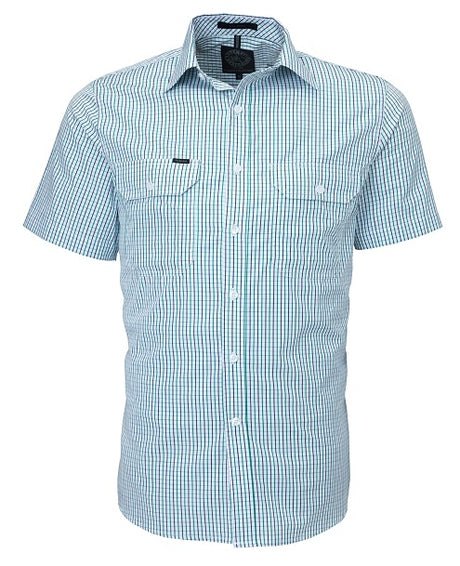 Pilbara Mens Check Short Sleeve Shirt