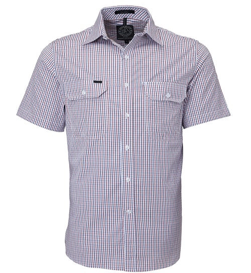 Pilbara Mens Check Short Sleeve Shirt