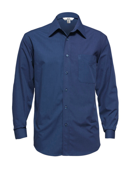 Micro Check Mens Long Sleeve Shirt