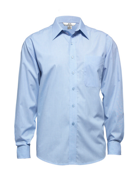 Micro Check Mens Long Sleeve Shirt