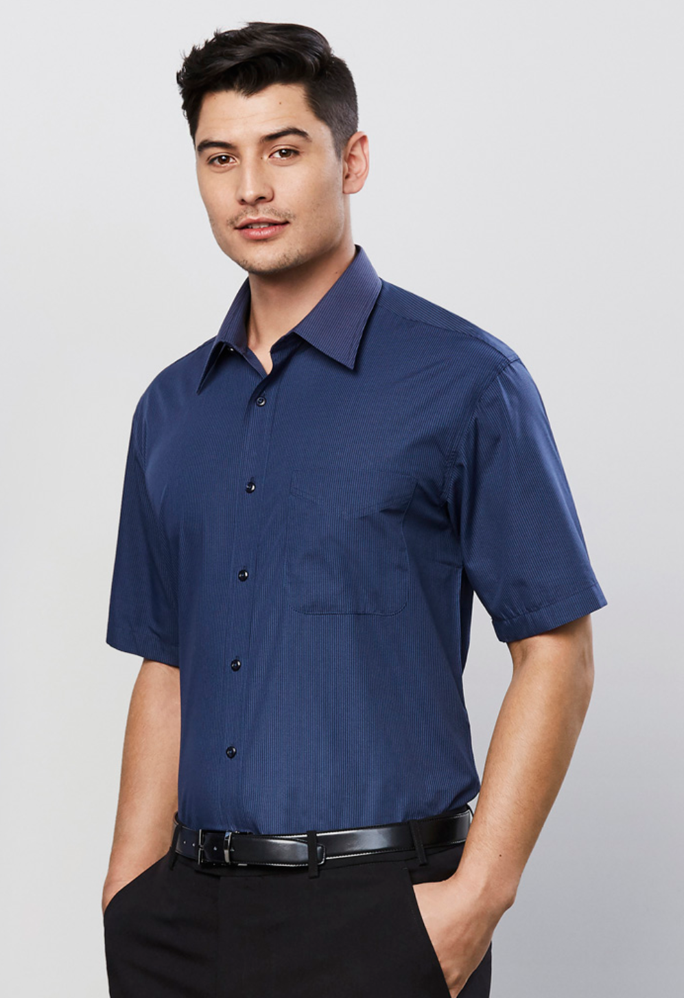 Micro Check Mens Short Sleeve Shirt