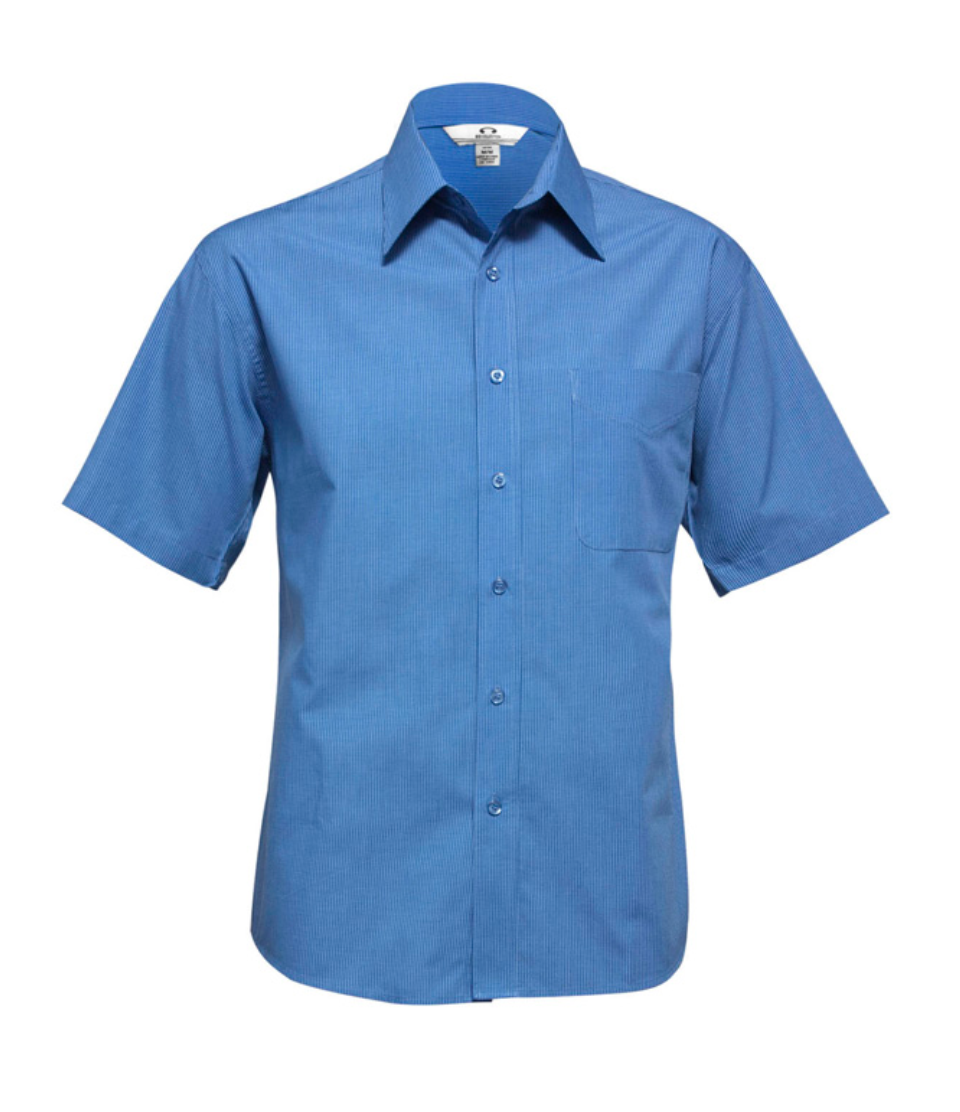 Micro Check Mens Short Sleeve Shirt