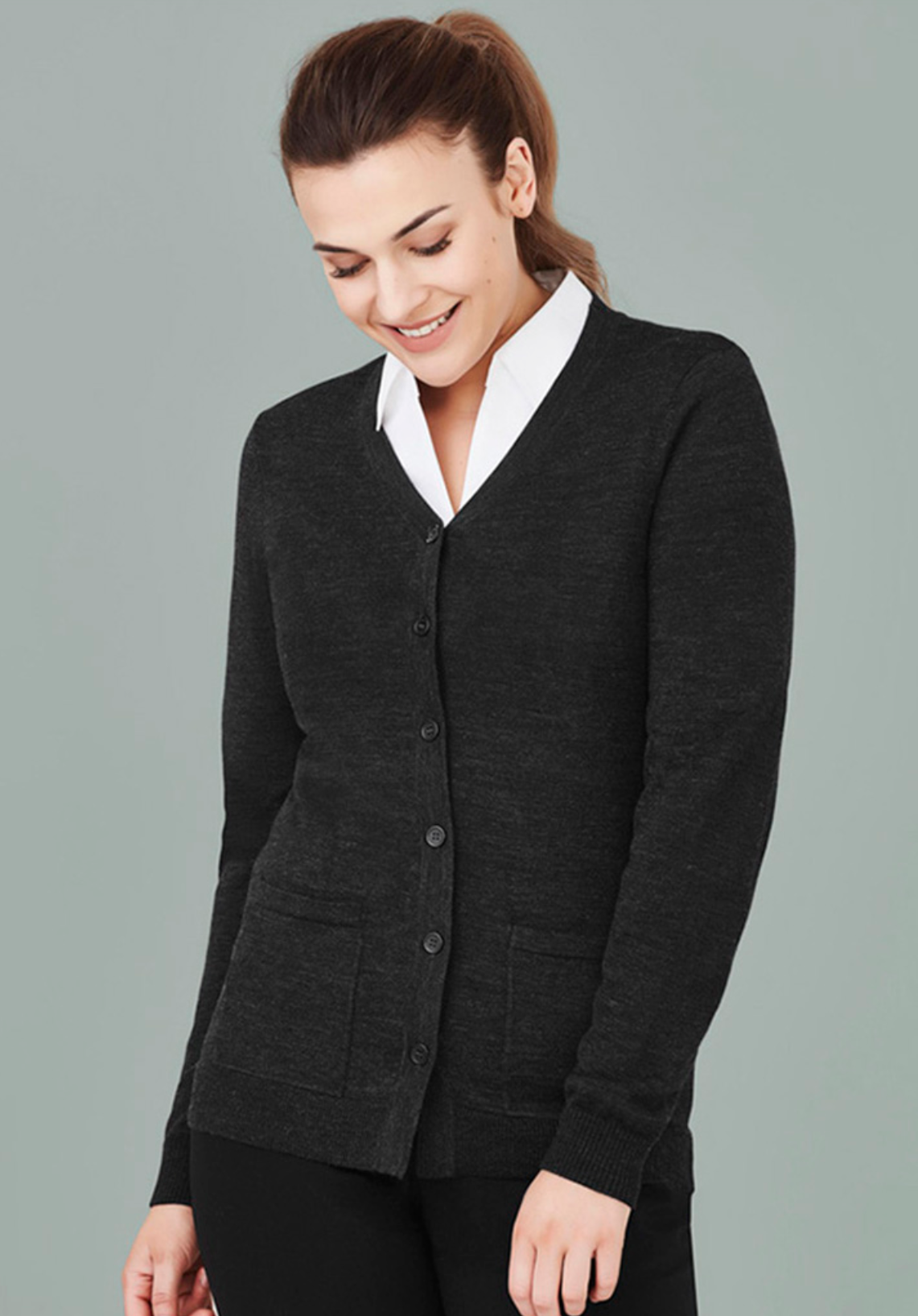 Button Front Womens Knit Cardigan