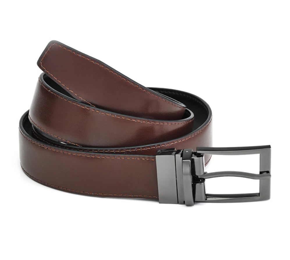 Leather Mens Reversible Belt