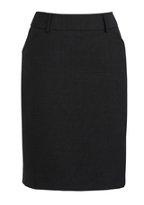 Wool Stretch Multi-Pleat Skirt