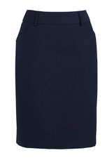 Wool Stretch Multi-Pleat Skirt