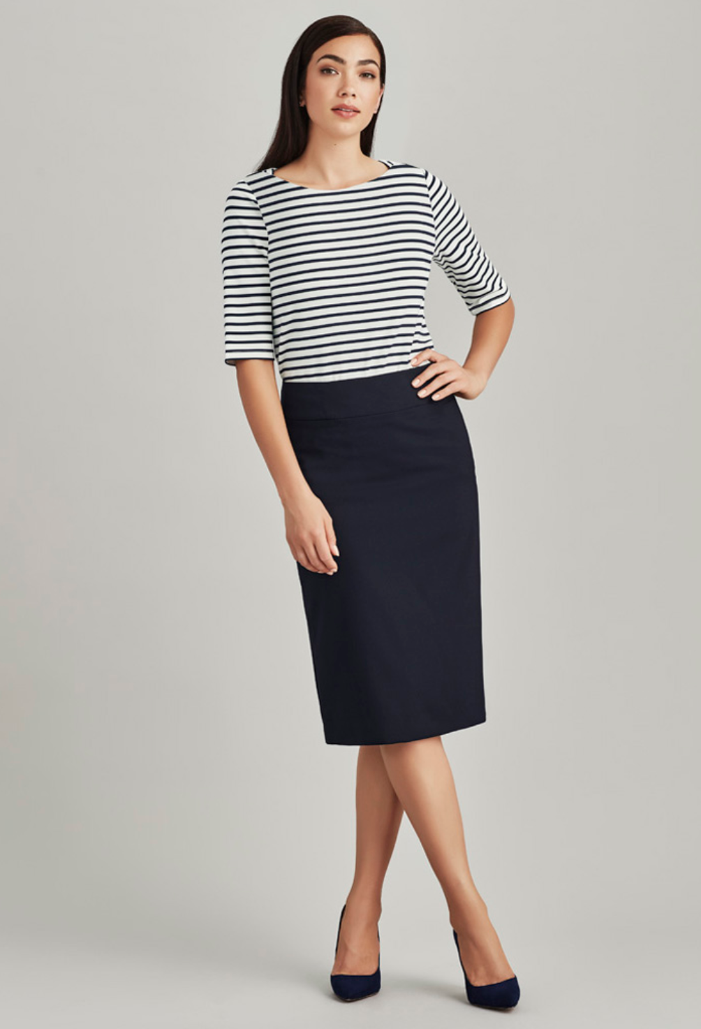 Wool Stretch Relaxed Fit Skirt