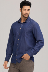 Denim Mens Long Sleeve Shirt