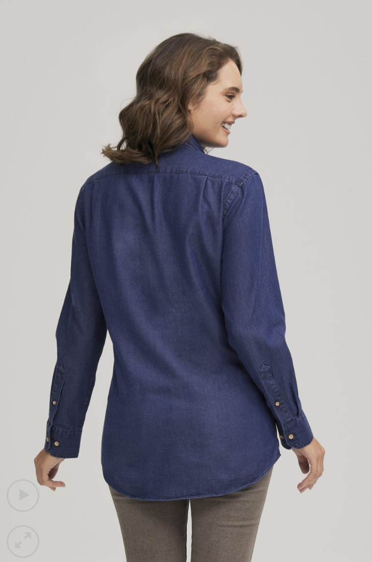 Womens Denim Long Sleeve Shirt