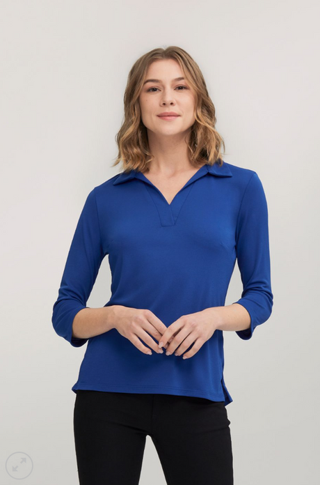 Womens Ella 3/4 Sleeve Polo Top