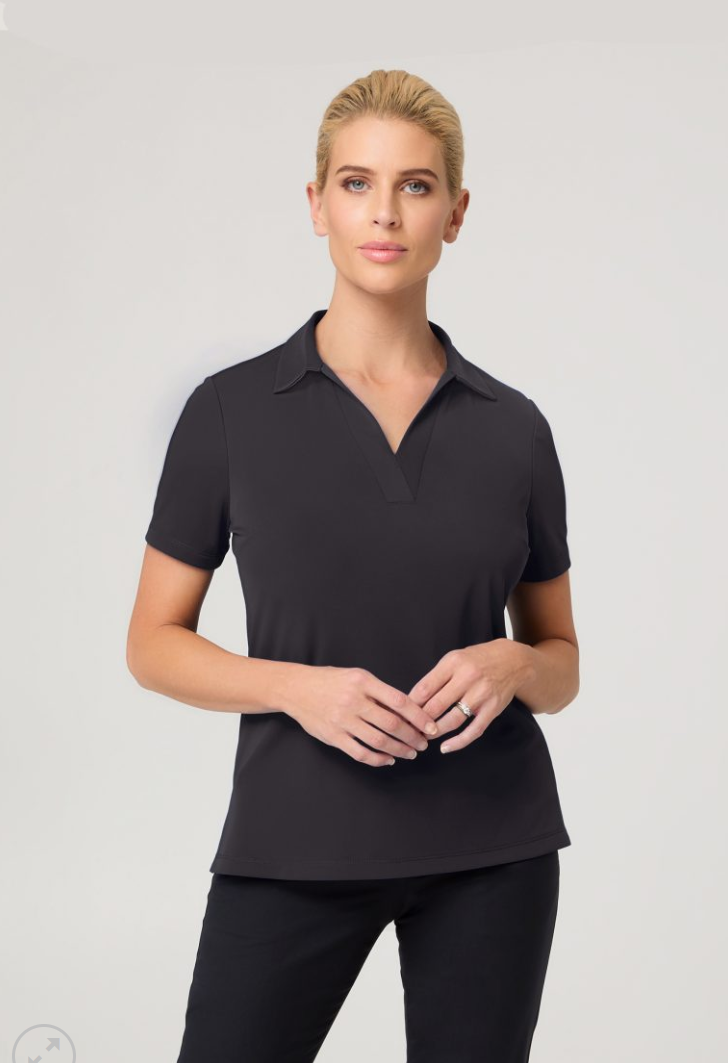 Womens Ella Short Sleeve Polo Top