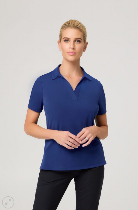 Womens Ella Short Sleeve Polo Top